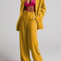 StyleCast x Revolte Mustard Blazer and Trousers Co-ords-image-53