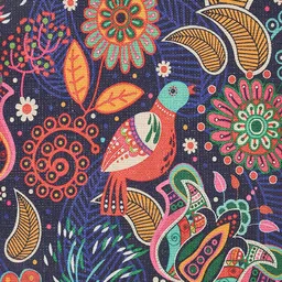 Mona B Blue & Pink Printed Vintage Cotton Anti-Skid Dhurrie Carpet-16