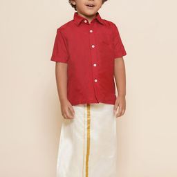 Sethukrishna Boys Shirt Collar Shirt and Dhoti-31