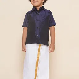 Sethukrishna Boys Shirt Collar Shirt and Dhoti-91
