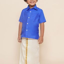 Sethukrishna Boys Shirt Collar Shirt and Veshti-96