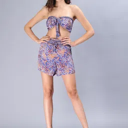 Aditi Wasan Printed Tube Top & Shorts Co-Ord Set-picture-10