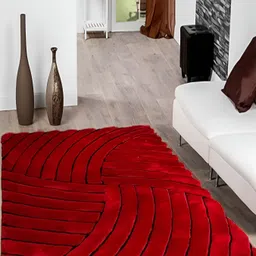 Shopgallery Red & Black Geometric Anti-Skid Carpet-picture-22