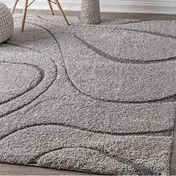 IMRA CARPET Grey Geometric Rectangular Carpet image 1
