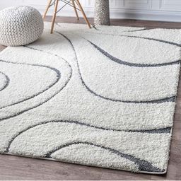 IMRA CARPET Grey Geometric Shaggy Carpet-image-50