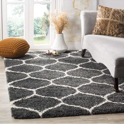IMRA CARPET Grey Geometric Shaggy Carpet-picture-28