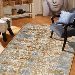 MODEFE Brown Abstract Anti-Skid Nylon Carpet-image-79