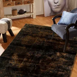 MODEFE Brown Geometric Anti-Skid Nylon Carpet-image-68