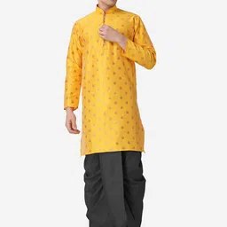 ROYAL KURTA Ethnic Motifs Woven Design Straight Kurta With Dhoti Pants-image-52