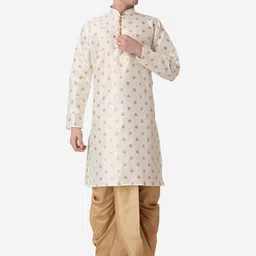 ROYAL KURTA Men Ethnic Motifs Printed Kurta with Dhoti Pants-picture-18
