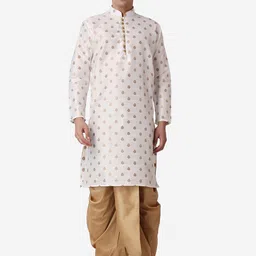 ROYAL KURTA Ethnic Motifs Woven Design Kurta With Dhoti Pants-image-18