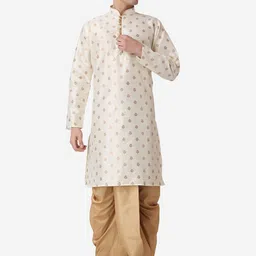 ROYAL KURTA Ethnic Motifs Woven Design Straight Kurta With Dhoti Pants-image-51