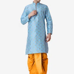 ROYAL KURTA Ethnic Motifs Printed Mandarin Collar Regular Kurta With Dhoti Pants-image-54