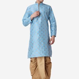 ROYAL KURTA Ethnic Motifs Printed Mandarin Collar Regular Kurta With Dhoti Pants-image-93