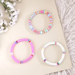 Yellow Chimes Set Of 3 Lightweight Rainbow Summer Beach Bracelet-66
