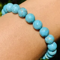 Young & Forever Unisex Turquoise Blue Brass Turquoise Bracelet-image-43