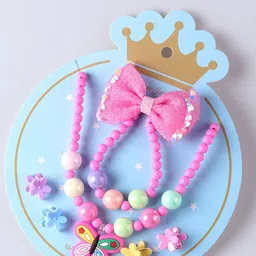 SYGA Girls Bow & Butterfly Design Beaded Jewellery Set-picture-49