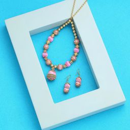 AKSHARA Gold-Plated Artificial Stones and Beads Jewellery Set-14