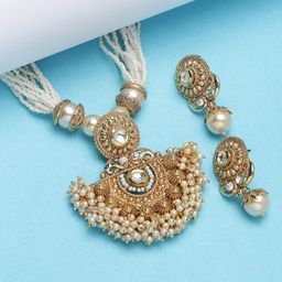PANASH Gold-Plated Kundan Handcrafted Jewellery Set-12