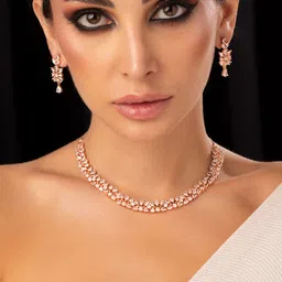 Rubans Gold-Plated CZ-Studded Handcrafted Jewellery Set-image-53