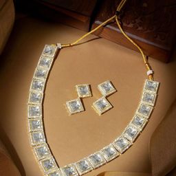 TEEJH Moksha Uncut Stone- Studded Jewellery Set-image-86