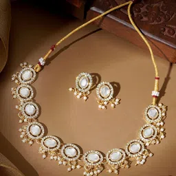 TEEJH Jhilmil Stones Studded Jewellery  Set-image-48