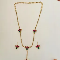 ABDESIGNS Gold-Plated Kundan-Studded Jewellery Set-image-18