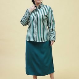 Curvy Lane Striped Shirt & Skirt-picture-54