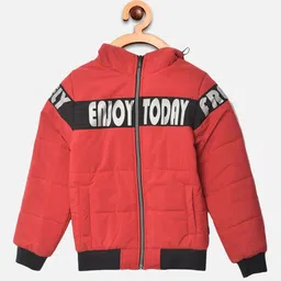 Crimsoune Club Boys Red Bomber with Patchwork Jacket-image-37