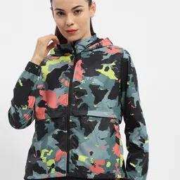 Madame Camouflage Printed Hooded Bomber Jacket-21