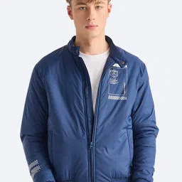 Red Flame Stand Collar Bomber Jacket-picture-58