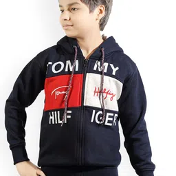 BAESD Boys Typography Printed Hooded Neck Long Sleeve Zip Sweatshirts-image-52