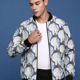 SHOWOFF Men Windcheater Bomber with Patchwork Jacket-41