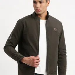SHOWOFF Long Sleeves Mock Collar Windcheater Bomber Jacket-9