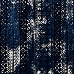 MODEFE Blue & White Abstract Anti-Skid Rectangular Carpet-12