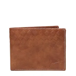 WILD EDGE Men Tan Textured PU Two Fold Wallet image 4