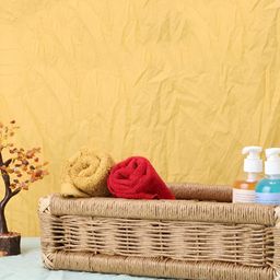akway Beige Self Design Rattan Multi-Utility Organisers image 2