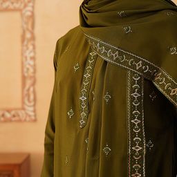 Jompers Men Ethnic Motifs Embroidered Regular Sequinned Kurta with Pyjamas & With Dupatta image 2