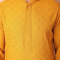 Jompers Ethnic Motifs Sequinned Embroidered Regular Straight Kurta With Pyjamas image 3