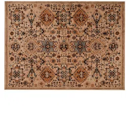 PRESTO Beige & Brown Traditional Printed No Shredding Rectangular Carpet image 2
