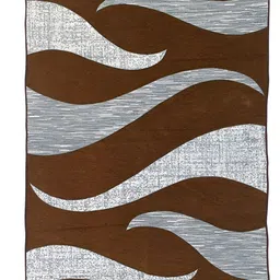 Sparrow world Brown & White Abstract Printed Rectangular Carpet image 3
