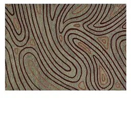 saraswatii global Khaki-Colored Abstract Hand-Tufted Rectangular Carpet image 2