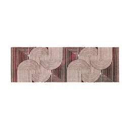 MODEFE Rust & White Geometric Anti-Skid Rectangular Carpet image 4