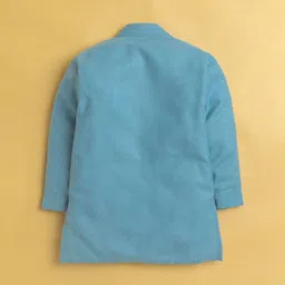 BAESD Boys Mandarin Collar Pleated Kurta With Pyjamas image 2