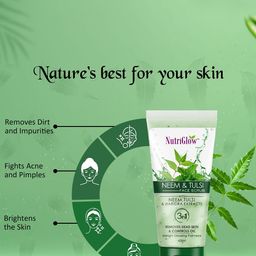 NutriGlow 3 In 1 Set Of 2 Face Wash & Face Scrub 65ml Each image 2
