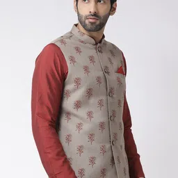 KISAH Printed Nehru Jacket image 5