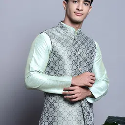 Jompers Woven Design Nehru Jacket image 3