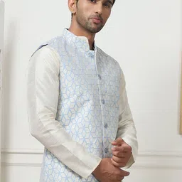 Anouk Woven Design Nehru Jacket image 5