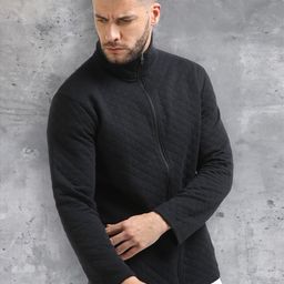 fanideaz Self Design Mock Collar Long Sleeves Open Front Jacket image 5