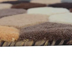 PRESTO Brown & Grey Geometric Hand-Tufted Rectangular Carpet image 3